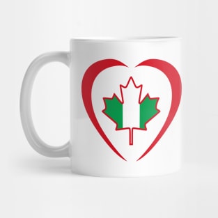 Canadian Nigerian Multinational Patriot Flag (Heart) Mug